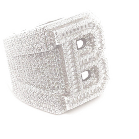 925 MOISSANTE LETTER “B” RING