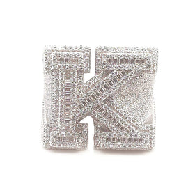 925 MOISSANTE LETTER “K” RING