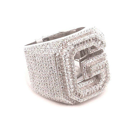 925 MOISSANTE LETTER “G” RING