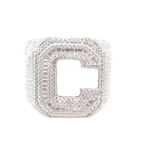925 MOISSANTE LETTER “C” RING