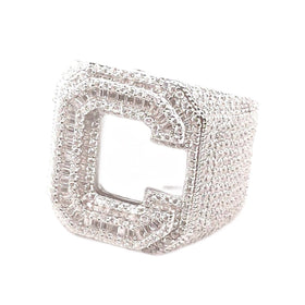 925 MOISSANTE LETTER “C” RING