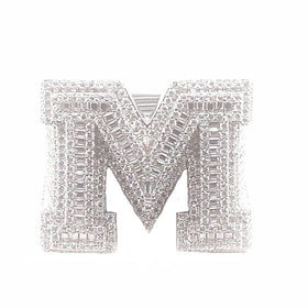 925 MOISSANTE LETTER “M” RING
