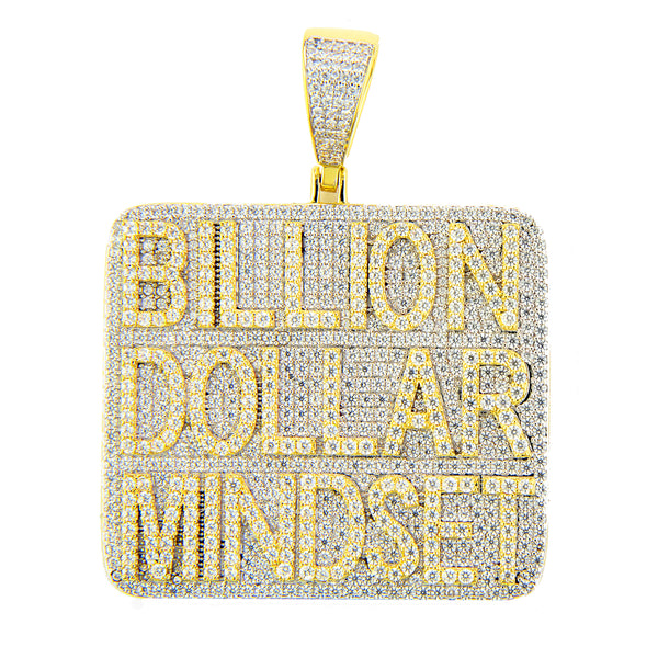 Billion Dollar Mindset Pendant Iced Out Customs - Main Image