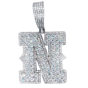 White Beautiful Custom Initial Pendant