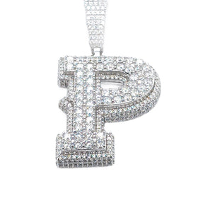 White Beautiful Custom Initial Pendant