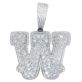 White Beautiful Custom Initial Pendant