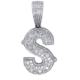 White Beautiful Custom Initial Pendant