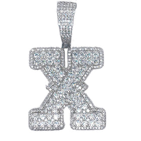 White Beautiful Custom Initial Pendant