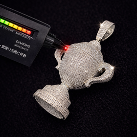 925 Sterling Silver VVS Moissanite Custom Trophy Pendant