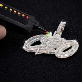 925 Sterling Silver VVS Moissanite Custom CEO Pendant