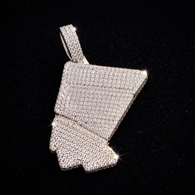 925 Sterling Silver VVS Moissanite Nefertiti Pendant