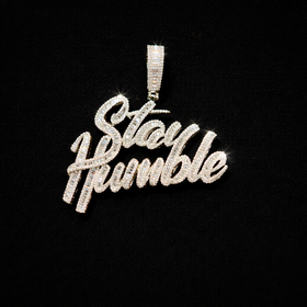 925 Sterling Silver Moissanite Stay Humble Pendant
