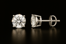 925 Sterling Silver Solitaire 6MM Earrings