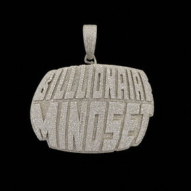 925 Sterling Silver Moissanite Billionaire Mindset Pendent