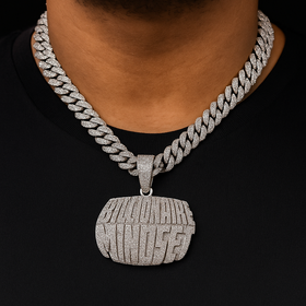 925 Sterling Silver Moissanite Billionaire Mindset Pendent