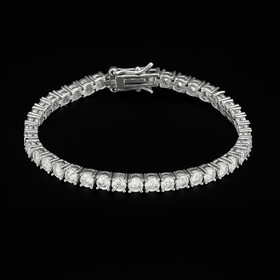 925 Sterling Silver Moissanite 5MM Tennis Bracelet