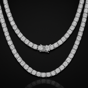 925 Sterling Silver Moissanite 5MM Tennis Chain