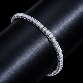 925 Sterling Silver Moissanite 3MM Tennis Bracelet