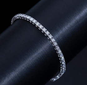 925 Sterling Silver Moissanite 5MM Tennis Bracelet