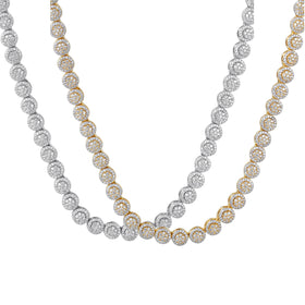 Copy of Custom FLOWER CLUSTER CHAIN  Micro Pave  Necklace