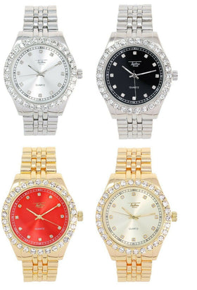 Copy of Copy of Techno Pave Blinged Out Men's Watch with Iced Out Bezel Simulated Lab Diamonds