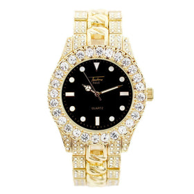 Copy of Techno Pave Blinged Out Men's Watch with Iced Out Bezel Simulated Lab Diamonds