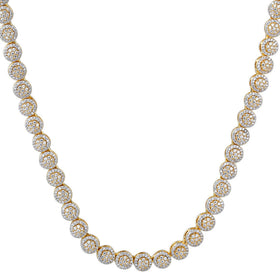 Copy of Custom FLOWER CLUSTER CHAIN  Micro Pave  Necklace