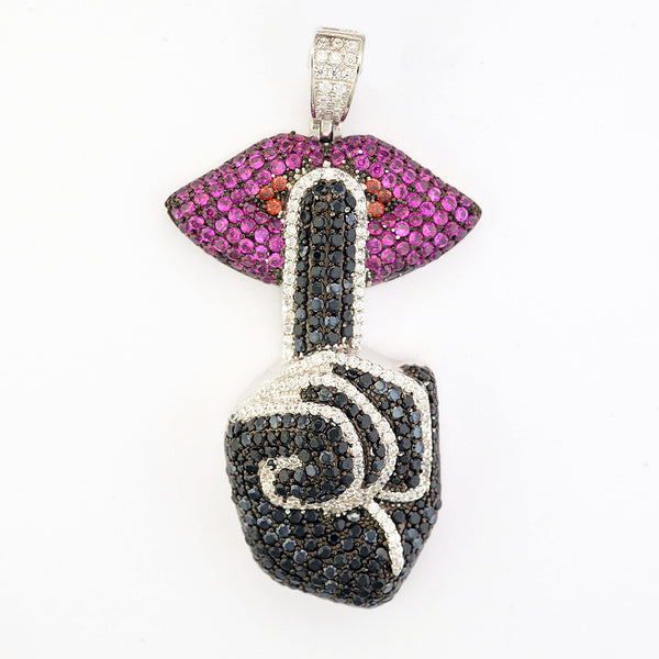 Shush Pendant - Iced Out Customs