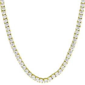 3mm 18"-24" One Row Black Tennis Necklace Hip Hop Chain